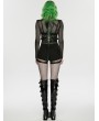 Punk Rave Black and Green Cyberpunk Gothic Skeleton Chain Harness