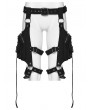 Punk Rave Black Gothic Punk Belt Leg Harness with Bag