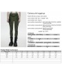 Punk Rave Black and Green Gothic Cyberpunk Leggings for Women