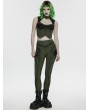 Punk Rave Black and Green Gothic Cyberpunk Mechanical Vest Top for Women