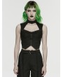 Punk Rave Black Gothic Cyberpunk Mechanical Vest Top for Women