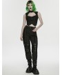 Punk Rave Black Gothic Cyberpunk Mechanical Vest Top for Women