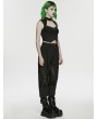 Punk Rave Black Gothic Cyberpunk Mechanical Vest Top for Women