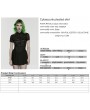 Punk Rave Black Gothic Cyberpunk Zip Front Pleated Short Skirt