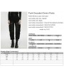 Punk Rave Black Gothic Punk Decadent Denim Pants for Women