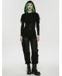 Punk Rave Black Wasteland Punk Gothic Hooded Long Sleeve T-Shirt for Women