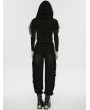 Punk Rave Black Wasteland Punk Gothic Hooded Long Sleeve T-Shirt for Women