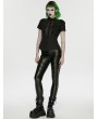 Punk Rave Black Gothic Punk Drawstring Leggings for Women