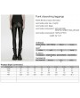 Punk Rave Black Gothic Punk Drawstring Leggings for Women