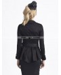 Punk Rave Black Gothic Uniform Style Shirt for Women