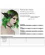 Punk Rave Black and Silver Spiked Punk Gothic Bat Bow Hairpin
