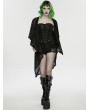 Punk Rave Black Gothic Punk Versatile Hooded Vest for Women