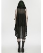 Punk Rave Black Gothic Punk Versatile Hooded Vest for Women