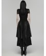 Punk Rave Black Gothic Lace Short Puff Sleeve Shirt for Women