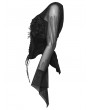 Punk Rave Black Gothic Embroidery Mesh Velvet Shirt for Women