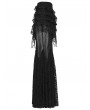 Punk Rave Black Gothic Rose Lace Layered Fishtail Skirt
