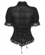 Punk Rave Black Retro Gothic Short Sleeve Lace Shirt for Women