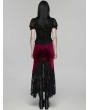 Punk Rave Black Gothic Decadent Sexy Short Puff Sleeve Shirt for Women