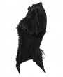 Punk Rave Black Gothic Gorgeous Rose Embossed Velvet Top for Women