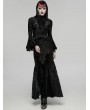 Punk Rave Black Elegant Gothic Retro Pattern Velvet Shirt for Women