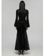 Punk Rave Black Elegant Gothic Retro Pattern Velvet Shirt for Women
