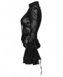 Punk Rave Black Elegant Gothic Retro Pattern Velvet Shirt for Women