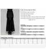 Punk Rave Black Gothic Sequin Embroidered Lace Velvet Fishtail Skirt