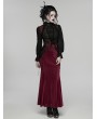 Punk Rave Black and Red Retro Gothic Palace Underbust Corset Vest for Women