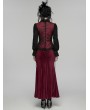 Punk Rave Black and Red Retro Gothic Palace Underbust Corset Vest for Women