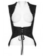 Punk Rave Black Retro Gothic Palace Underbust Corset Vest for Women