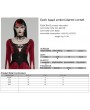 Punk Rave Black Gothic Beaded Embroidery Mesh Corset Waistband