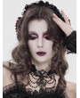 Devil Fashion Black Gothic Rose Cross Beaded Chain Choker Necklace