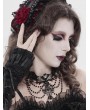 Devil Fashion Black Gothic Rose Cross Beaded Chain Choker Necklace