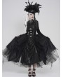 Devil Fashion Black Gothic Punk Metal Irregular Leather Spliced Girdle
