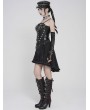 Devil Fashion Black Gothic Punk Spiked Leather Corset Top for Women