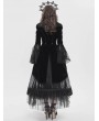 Devil Fashion Black Gothic Retro Bat Collar Tailcoat for Women
