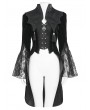 Devil Fashion Black Gothic Retro Bat Collar Tailcoat for Women