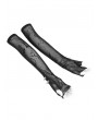 Devil Fashion Black Gothic Punk Spike Studded Mesh Long Gloves
