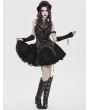 Devil Fashion Black and Red Gothic Mesh Spliced Halter Short Party Dress