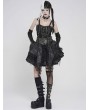 Devil Fashion Black Gothic Punk Hook and Eye Strap Corset Top for Women