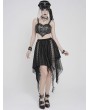 Devil Fashion Grey and Black Gothic Punk Heart Corset Top for Women