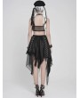 Devil Fashion Grey and Black Gothic Punk Heart Corset Top for Women