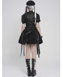 Devil Fashion Black Gothic Ruffle Underbust Waistcoat for Women