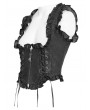 Devil Fashion Black Gothic Ruffle Underbust Waistcoat for Women