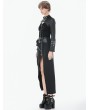Dark in love Black Gothic Punk PU Leather Shoulder Cape for Women