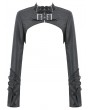 Dark in love Black Gothic Punk PU Leather Shoulder Cape for Women