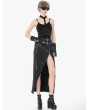 Dark in love Black Gothic Punk Rib Cage Grommet Waist Cincher Harness