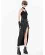 Dark in love Black Gothic Punk Rib Cage Grommet Waist Cincher Harness