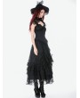 Dark in love Black Dark Gothic Metal Boned Longline Underbust Corset