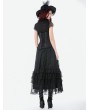 Dark in love Black Dark Gothic Metal Boned Longline Underbust Corset